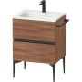 Duravit Sivida szafka 61x47,7x59,2 cm podumywalkowa wisząca czarna-orzech SV46500BD790000 zdj.1