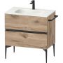 Duravit Sivida szafka 81x47,7x59,2 cm podumywalkowa wisząca czarna-dąb SV46510BD550000 zdj.1