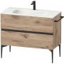 Duravit Sivida szafka 101x47,7x59,2 cm podumywalkowa wisząca czarna-dąb SV46520BD550000 zdj.1