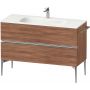 Duravit Sivida szafka 121x47,7x59,2 cm podumywalkowa wisząca orzech-chrom SV4653010790000 zdj.1