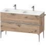 Duravit Sivida szafka 128x47,7x59,2 cm podumywalkowa wisząca dąb-chrom SV4654010550000 zdj.1