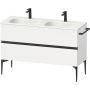 Duravit Sivida szafka 128x47,7x59,2 cm podumywalkowa wisząca biała-czarna SV46540BD180000 zdj.1