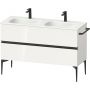 Duravit Sivida szafka 128x47,7x59,2 cm podumywalkowa wisząca biała-czarna SV46540BD220000 zdj.1