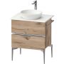 Duravit Sivida szafka 64,5x47,5x54,8 cm podumywalkowa wisząca dąb-chrom SV4657010550000 zdj.1