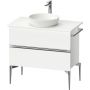 Duravit Sivida szafka 84,5x47,5x54,8 cm podumywalkowa wisząca biała-chrom SV4658010180000 zdj.1