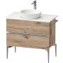 Duravit Sivida szafka 84,5x47,5x54,8 cm podumywalkowa wisząca dąb-chrom SV4658010550000 zdj.1