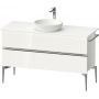 Duravit Sivida szafka 124,5x47,5x54,8 cm podumywalkowa wisząca biała-chrom SV4660010220000 zdj.1