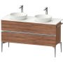 Duravit Sivida szafka 131,5x47,5x54,8 cm podumywalkowa wisząca orzech-chrom SV4661010790000 zdj.1