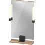 Duravit Sivida lustro 45x65 cm prostokątne z oświetleniem czarny-drewno SV74200BD550000 zdj.1
