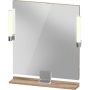 Duravit Sivida lustro 65x65 cm kwadratowe z oświetleniem chrom-drewno SV7421010550000 zdj.1