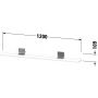 Duravit Sivida półka 120 cm biała-chrom SV7434010180000 zdj.2