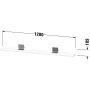 Duravit Sivida półka 128 cm dąb-chrom SV7435010550000 zdj.2