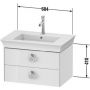 Duravit White Tulip szafka 68,4 cm podumywalkowa wisząca biały wysoki połysk WT435108585 zdj.2