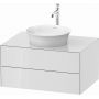 Duravit White Tulip szafka 80 cm podumywalkowa wisząca biały wysoki połysk WT498508585 zdj.1