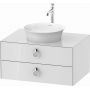 Duravit White Tulip szafka 80 cm podumywalkowa wisząca biały wysoki połysk WT499008585 zdj.1