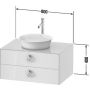 Duravit White Tulip szafka 80 cm podumywalkowa wisząca orzech amerykański lity WT499007792 zdj.2