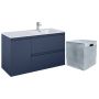 Zestaw Elita Split szafka 120 cm podumywalkowa wisząca prawa z wkladem do kosza niebieski mat (RE011205257030, RE199488000010) zdj.1