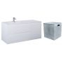 Zestaw Elita Split szafka 120 cm podumywalkowa wisząca z wkładem do kosza biały mat (RE011206255290, RE199488000010) zdj.1