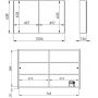 Elita Medium 2D szafka 100 cm lustrzana wisząca boczna 904659 zdj.2