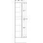 Geberit Acanto szafka boczna 173 cm wysoka wiszący sand 500.619.JL.2 zdj.2