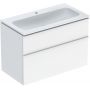 Geberit iCon Set Slim umywalka z szafką 90 cm zestaw meblowy KeraTect biały połysk/biały mat 502.333.01.1 zdj.1