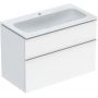 Geberit iCon Set Slim umywalka z szafką 90 cm zestaw meblowy KeraTect biały połysk/chrom 502.333.01.2 zdj.1