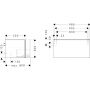 Hansgrohe Xilesa E szafka 98x55x50 cm podumywalkowa wisząca szara 54266760 zdj.2