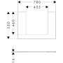 Hansgrohe Xilesa E blat naszafkowy 78x55 cm szary 54269760 zdj.2