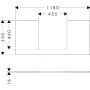 Hansgrohe Xilesa E blat naszafkowy 118x55 cm szary 54271760 zdj.2