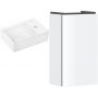 Zestaw Hansgrohe Xevolos E umywalka z szafką Xilesa E 36 cm prawa biały połysk/biały mat (54244700, 61086450) zdj.1