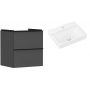 Hansgrohe Xelu Q szafka wisząca z umywalką 60x48 cm szary diament mat/czarny mat/biały  (54024670, 61016450) zdj.1