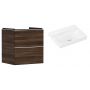 Hansgrohe Xelu Q szafka wisząca z umywalką 60x48 cm ciemny orzech/biały mat/biały (54026700, 61017450) zdj.1