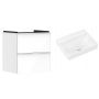 Hansgrohe Xelu Q szafka wisząca z umywalką 60x48 cm biały wysoki połysk/biały mat/biały (54023700, 61017450) zdj.1