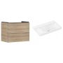 Hansgrohe Xelu Q szafka wisząca z umywalką 80x48 cm  naturalny dąb/biały mat/biały (54029700, 61032450) zdj.1
