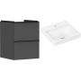 Hansgrohe Xelu Q szafka wisząca z umywalką 50x48 cm szary diament mat/czarny mat/biały (54020670, 61012450) zdj.1