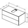 Ideal Standard Adapto szafka 105 cm podumywalkowa wisząca jasnobrązowe drewno U8597FF zdj.2