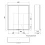 Kronenbach Cube 2.0 szafka 60x17x70 cm z lustrem srebrno anodowane KB100200CR zdj.2