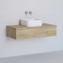 Kronenbach Cube szafka z blatem 101x48,7x23,5 cm podumywalkowa wisząca jasny dąb KBWTKOWTL1011GH zdj.1