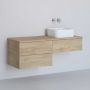 Kronenbach Cube szafka z blatem 121x48,7x44,5 cm podumywalkowa wisząca jasny dąb KBWTKOWTL1213GH zdj.1