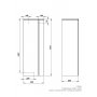 Szafka boczna średnia 40 x 110 x 32,5 cm biały połysk Koło Domino XL 88360 zdj.2