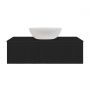 Ksuro 02 szafka 100 cm podumywalkowa wisząca z blatem czarny mat 58007030 zdj.3