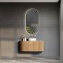 Ars Longa Ambiente lustro 50x100 cm owalne z oświetleniem czarne LED-AMBIENTE50100-C zdj.3