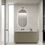 Ars Longa Avanti lustro 50x100 cm owalne z oświetleniem czarne LED-AVANTI50100-C zdj.3