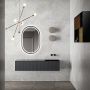 Ars Longa Eclisse lustro 60x90 cm owalne z oświetleniem czarne LED-ECLISSE6090-C zdj.3