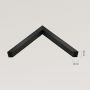 Ars Longa Linea lustro 133x43 cm prostokątne czarne LINEA40130-CS zdj.2