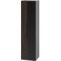 Megstyl Avella szafka 34,5x31,8x130 cm boczna wisząca czarna-orzech 2425 zdj.1