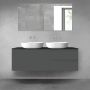 Oltens Vernal zestaw mebli łazienkowych 140 cm z blatem grafit mat/czarny mat 68299400 zdj.1