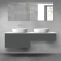 Oltens Vernal zestaw mebli łazienkowych 160 cm z blatem grafit mat/biały połysk 68371400 zdj.1
