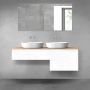 Oltens Vernal zestaw mebli łazienkowych 140 cm z blatem biały połysk/dąb 68309000 zdj.1