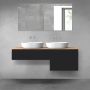 Oltens Vernal zestaw mebli łazienkowych 140 cm z blatem czarny mat/dąb 68309300 zdj.1